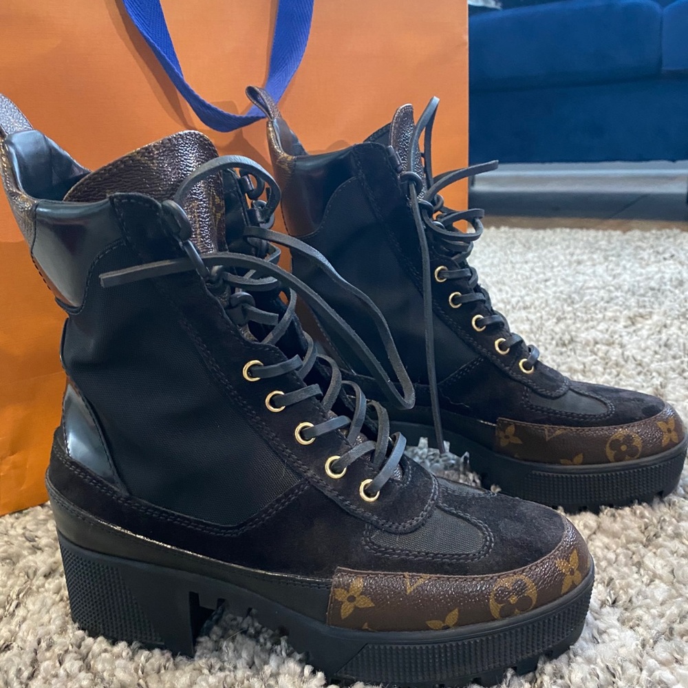Louis Vuitton combat boots